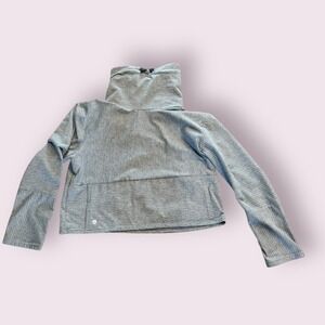 Senita‎ Cowl Neck Long Sleeve Top Heathered Stripe Athletic Casual Womens M